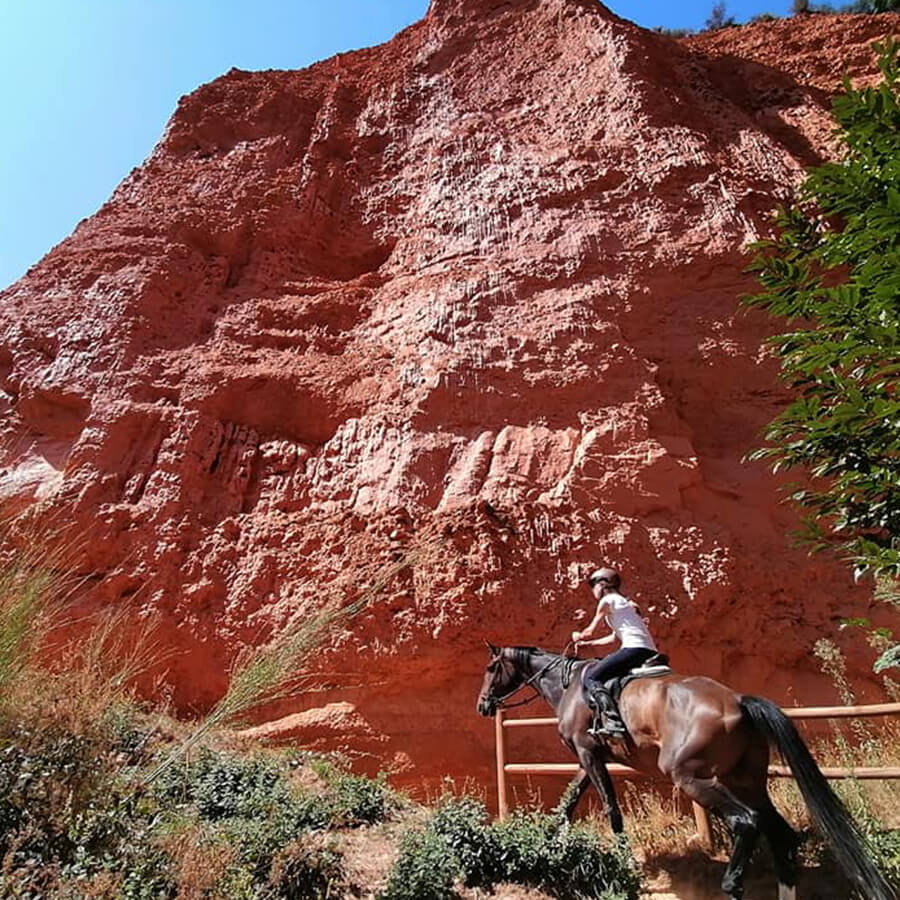 Las Médulas a caballo al completo