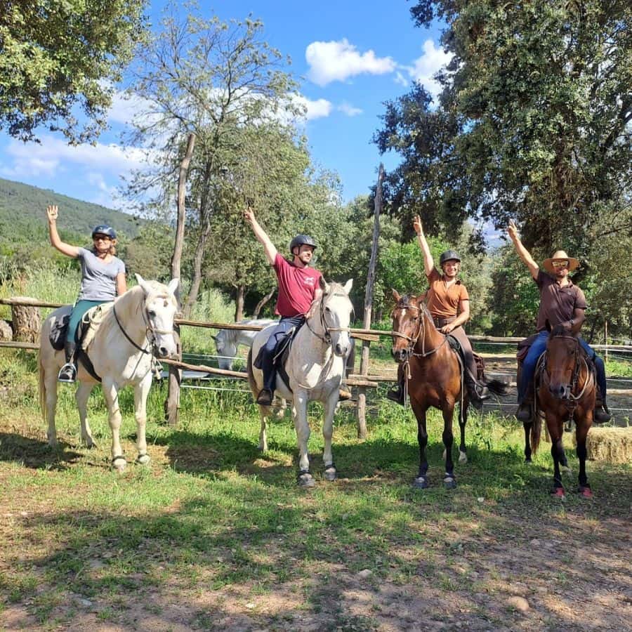 experiencia ruta a caballo mas cata de vino